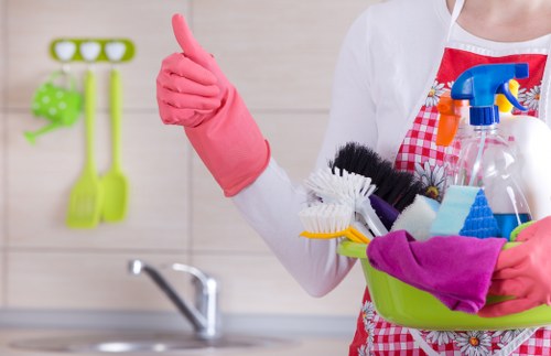 Local office cleaning team working in a Knightsbridge commercial property