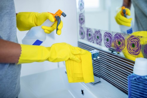 Local cleaning team working in a Knightsbridge apartment