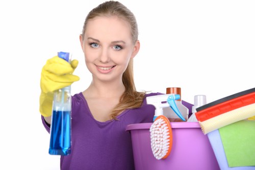 Professional carpet cleaner reviewing a service appointment and payment details